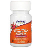 Now Vitamin D-3 10,000IU 120 Capsules